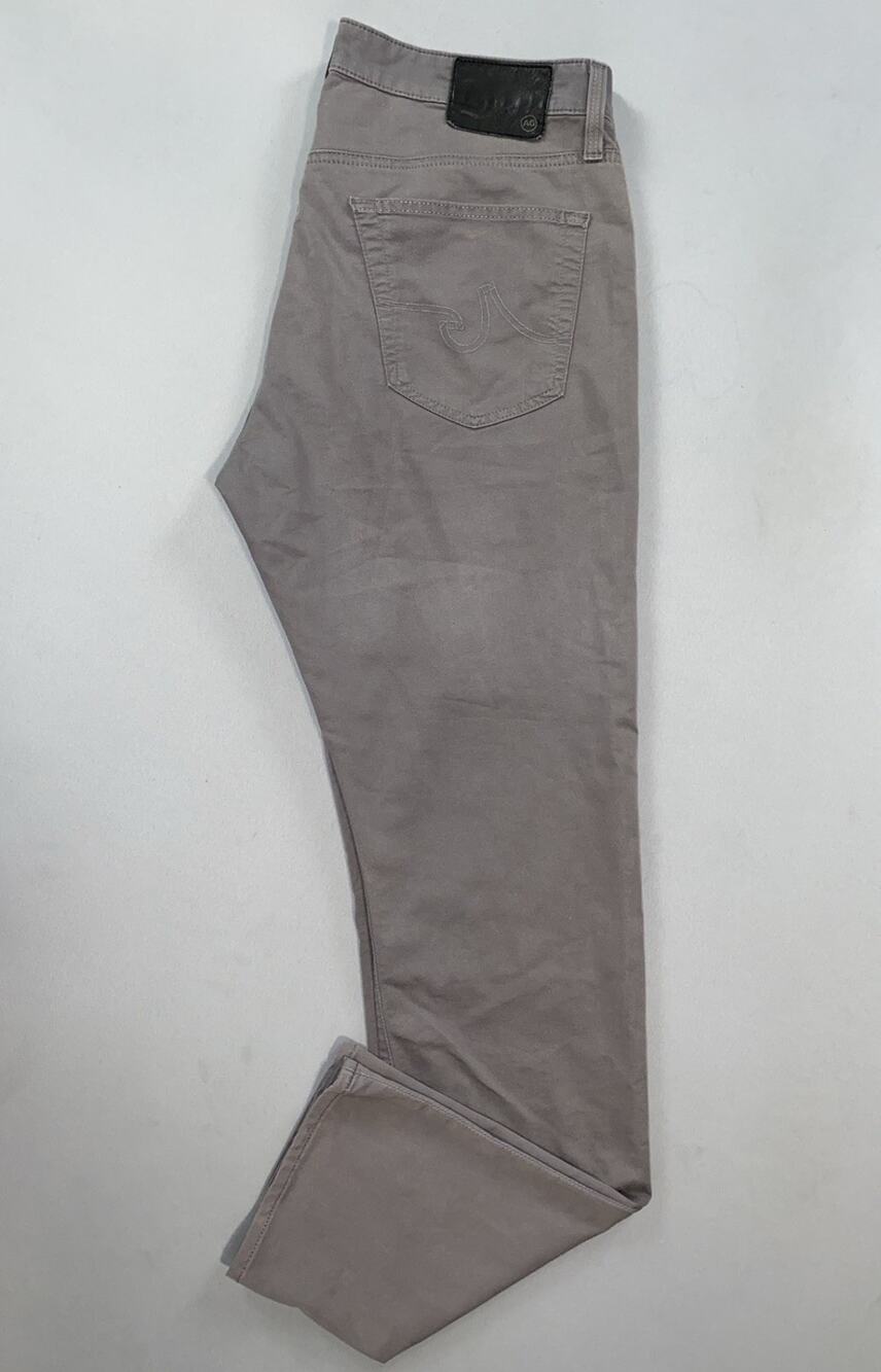 AG Italian Fabric Everett Slim Straight Lightweight Sateen Jeans. 34X33, Read.